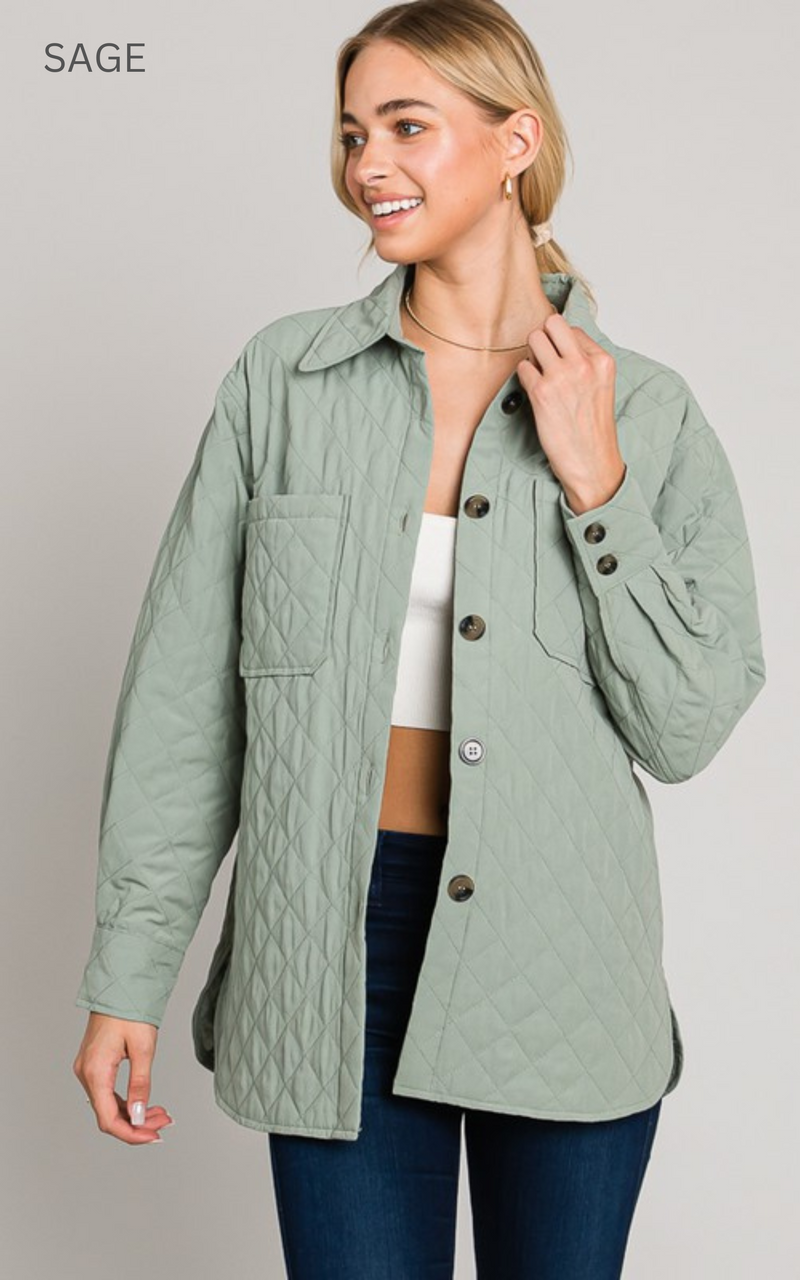 Quilted Oversized Shacket - Final Sale