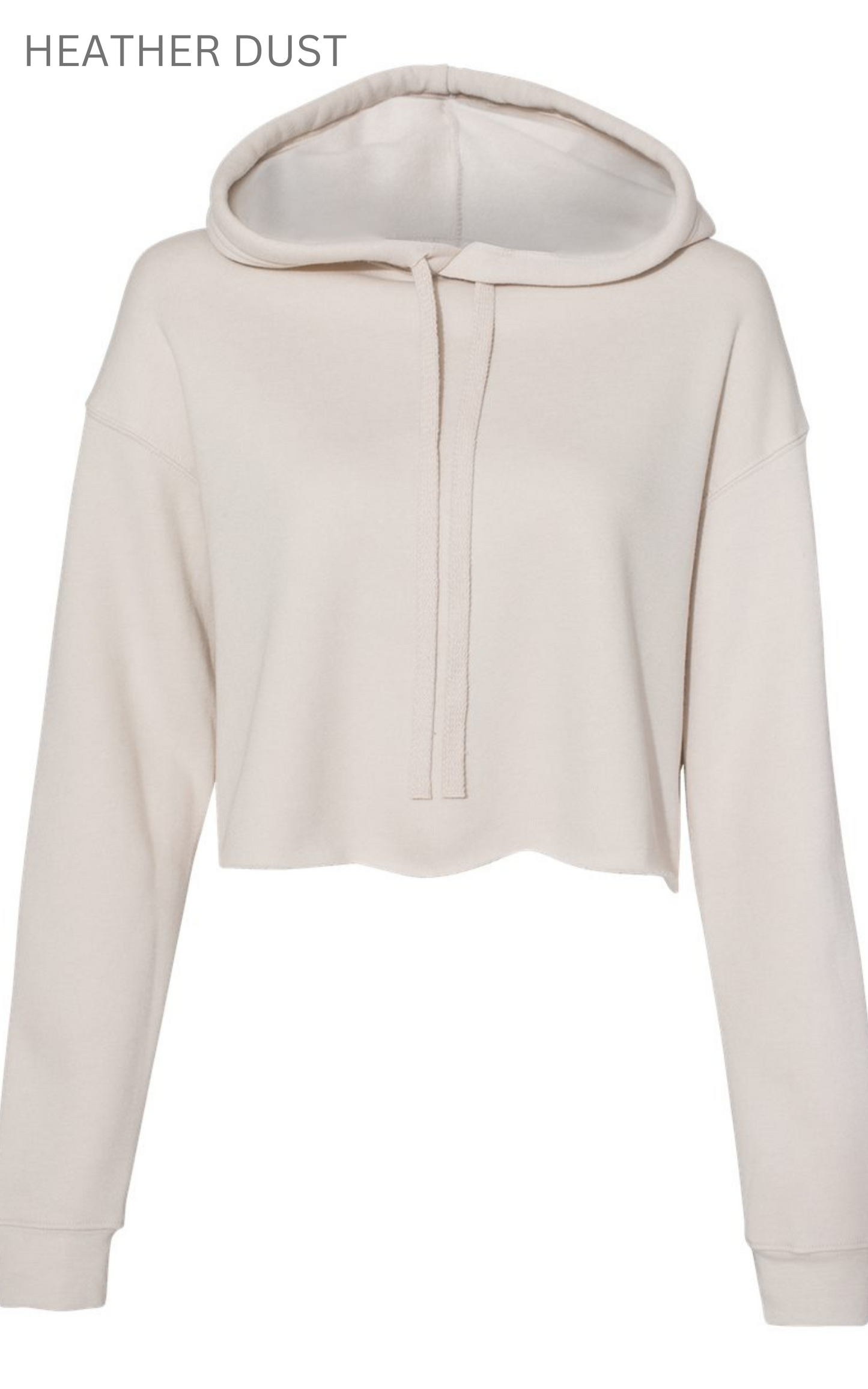 Heather Dust Women's Crop Fleece Hoodie