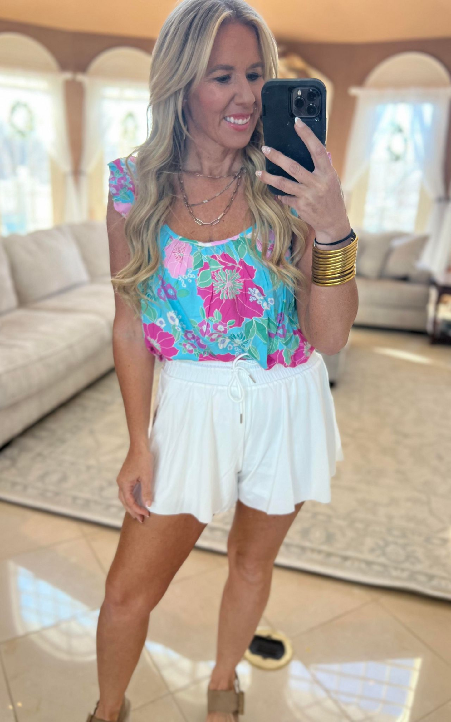 Flower Power Floral Print Top 