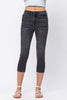 Judy Blue Mid-Rise Cuffed Skinny Capri Jeans