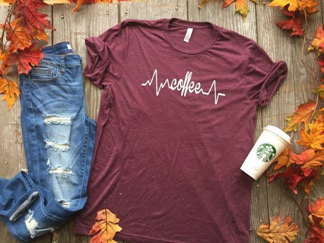 Coffee LifeLine T-Shirt - BAD HABIT BOUTIQUE 