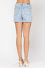 Judy Blue High Waist Cuffed Button-Fly Destroyed Denim Shorts