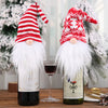 Christmas Gnome Knitted Wine Bottle Cap Decoration