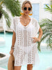 Openwork V Neck Side Slit Cover-Up