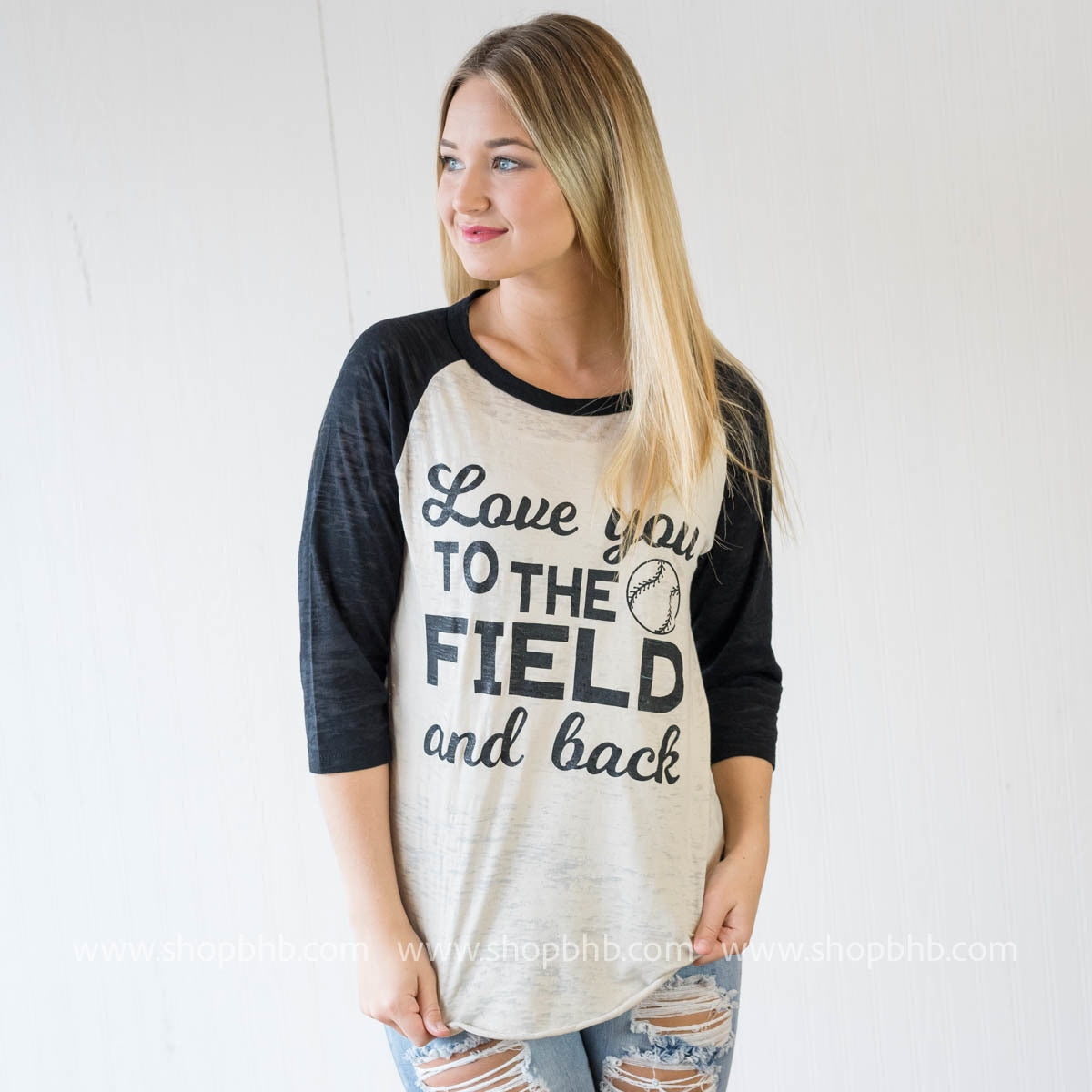 Love you to the Field & Back Baseball Top - BAD HABIT BOUTIQUE 