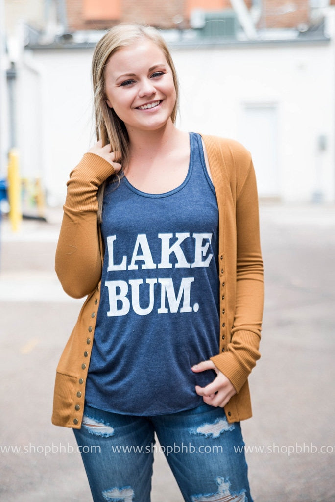 Lake Bum Tank | Navy - BAD HABIT BOUTIQUE 