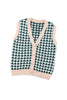 Houndstooth Vest Cardigan