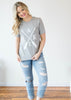 Lake Paddle Tee - Grey - BAD HABIT BOUTIQUE 