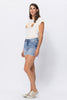 Judy Blue Full Size Mid-Rise Destroy Pocket Cutoff Denim Shorts