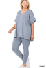 Zenana Brushed DTY Microfiber Loungewear Set