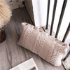 Buttoned Cable Knit Cushion Pillowcase