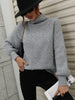 Turtleneck Lantern Sleeve Knitted Sweater