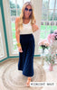 Smocked Waist Side Slit Maxi Skirt w/ Pockets