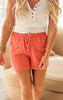 Cotton Drawstring Waist Shorts