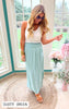 Smocked Waist Side Slit Maxi Skirt w/ Pockets