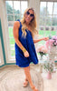 Royal Blue Tiered Babydoll Dress