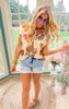 High Rise Dip Dye Bleach Shorts - Vervet