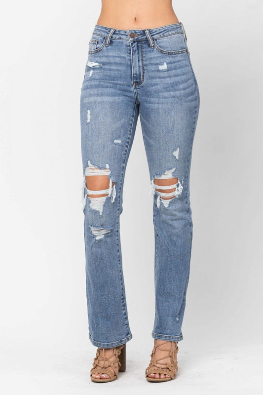 Judy Blue High Waist STONE Destroyed Bootcut