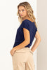 LOUNGING AROUND SCOOP NECK SHORT SLEEVES TOP