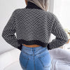 chevron cropped top 