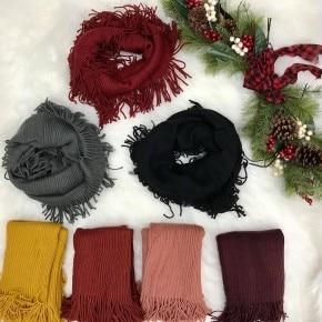  Fringe Infinity Scarf, ACCESSORIES, Leto, BAD HABIT BOUTIQUE 