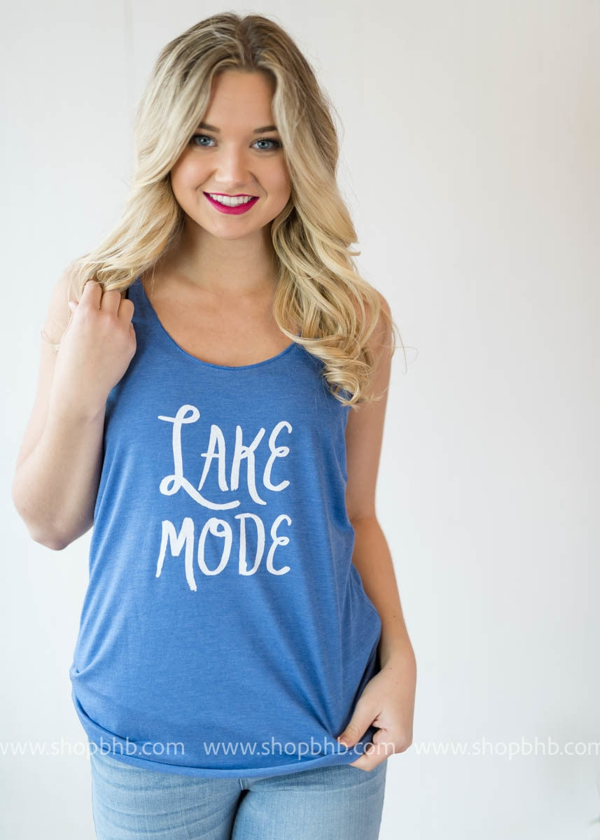 Lake Mode Tank - blue - BAD HABIT BOUTIQUE 