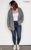 Cielo Open Front Mossy Boyfriend  Cardigan - Final Sale