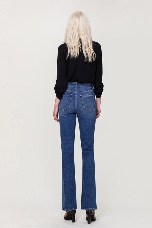 HIGH RISE STRETCH SLIM BOOTSCUT JEANS - Vervet