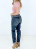 Judy Blue "Skyline" High Rise Bleach Splash Boyfriend Jeans