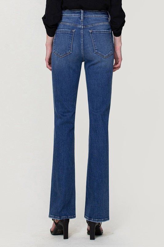 HIGH RISE STRETCH SLIM BOOTSCUT JEANS - Vervet