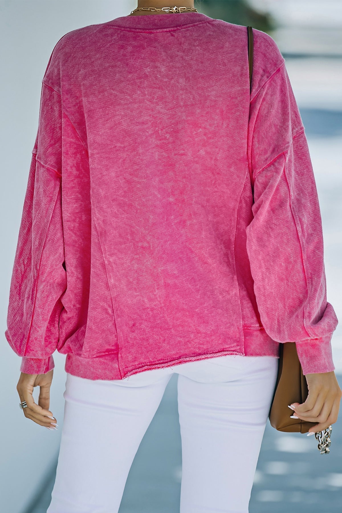 rose solid sweatshirt