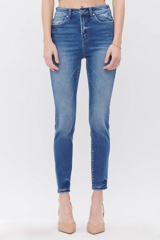 HIGH RISE ANKLE SKINNY DENIM JEANS | MICA - Final Sale