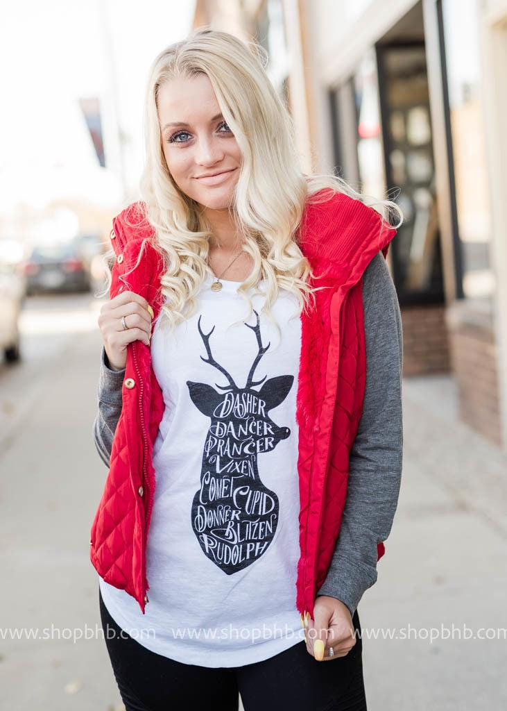 Reindeer Games - Long Sleeve Elbow Patch - BAD HABIT BOUTIQUE 