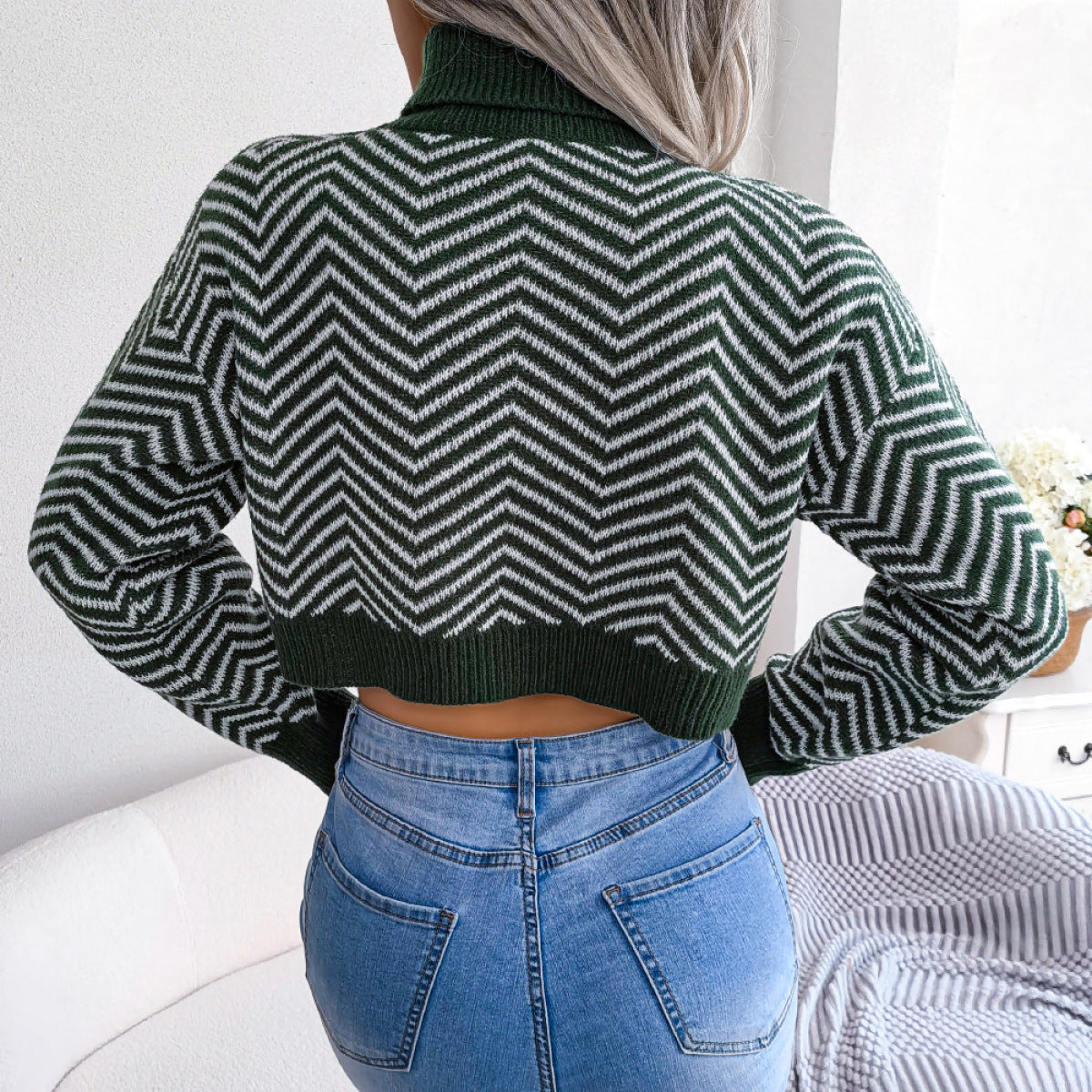 turtleneck cropped sweater 