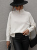 Turtleneck Long Sleeve Solid Color Sweater