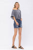 Judy Blue Mid-Rise Bleach Splash Destroyed Raw Hem Denim Shorts