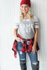 Game Day Baseball Tee - grey - BAD HABIT BOUTIQUE 