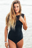 Strappy Hollow-Out Back Mesh One-Piece Swimwear