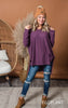 high low eggplant tunic 