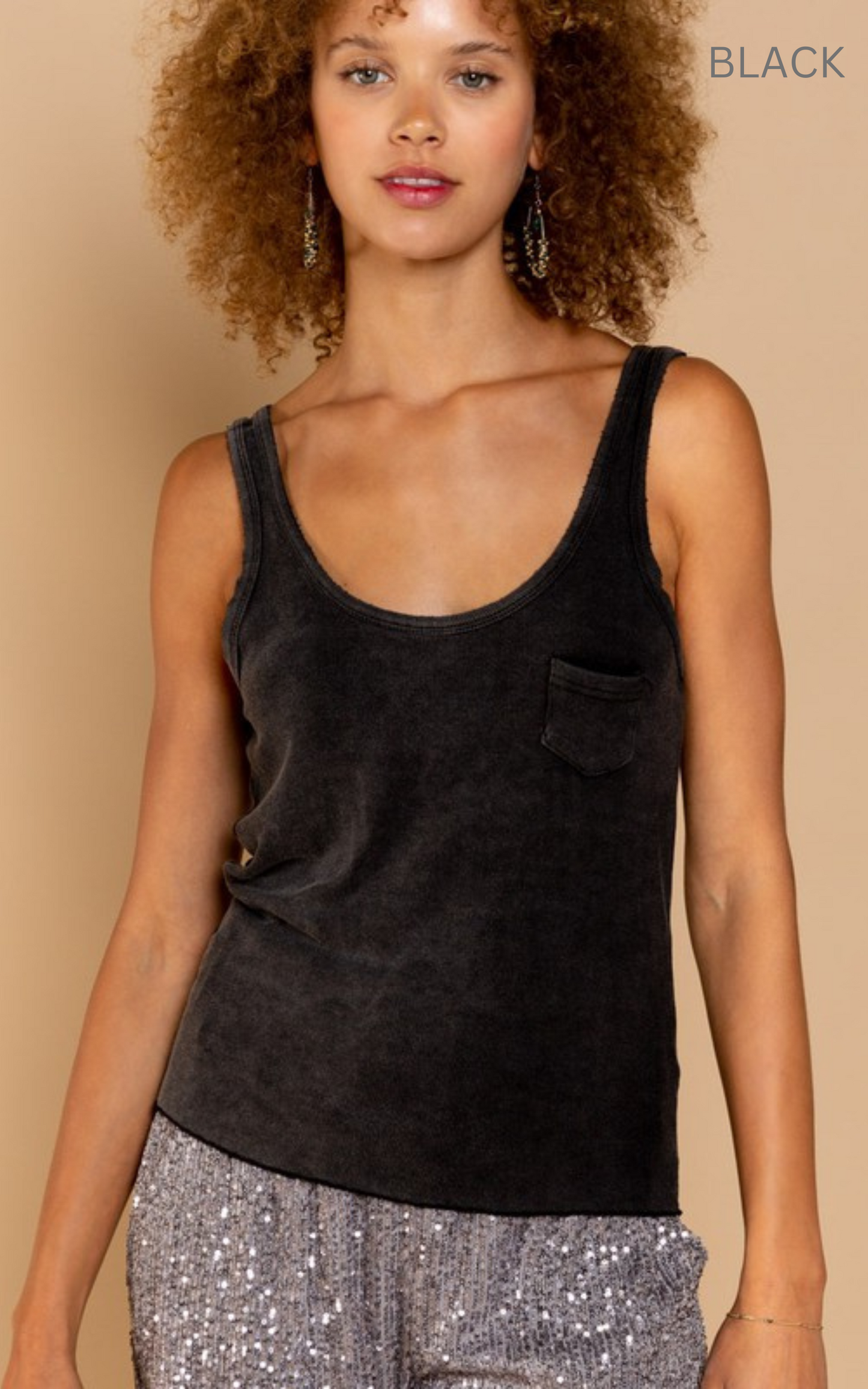 Scoop Neck Sleeveless Top | POL 