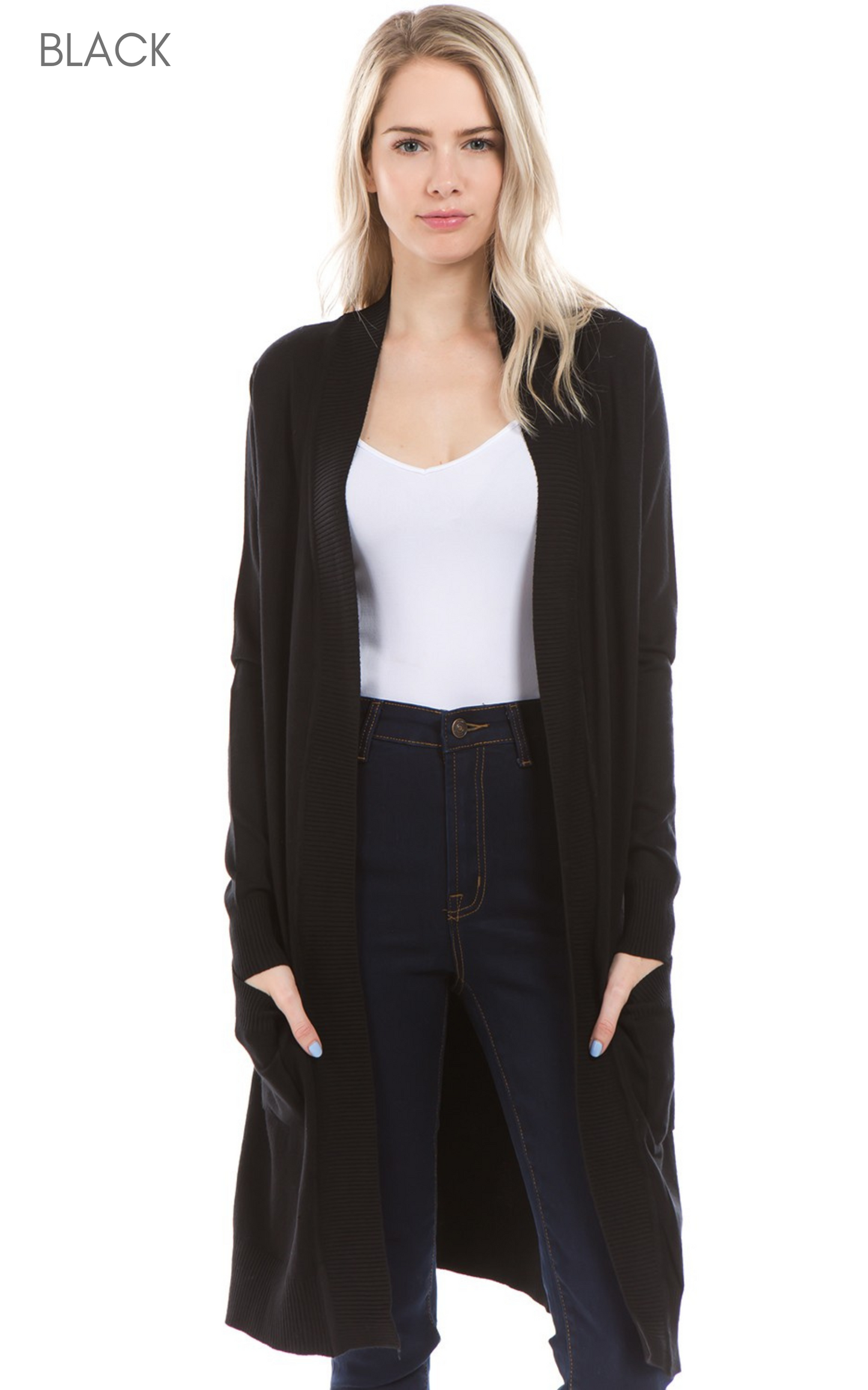 Long Boyfriend Cardigan- Cielo