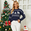 Christmas Jacquard Crew Neck Knitted Pullover Sweaters