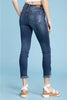 Judy Blue Full Size Tulip Front Hem Frayed Trim Skinny Jeans