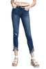 Judy Blue Full Size Tulip Front Hem Frayed Trim Skinny Jeans