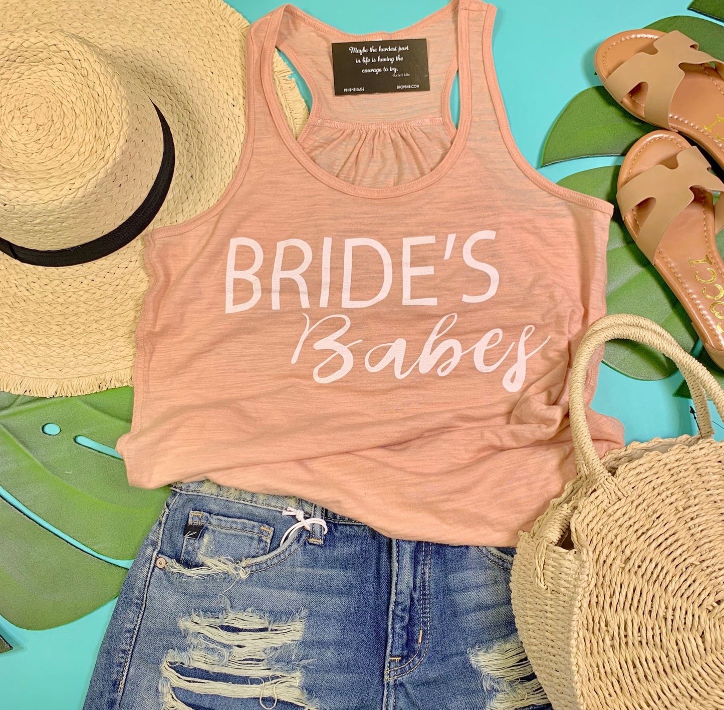 Bride's Babes Pink Tank Top - BAD HABIT BOUTIQUE 