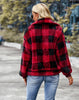 fleece plaid coat 