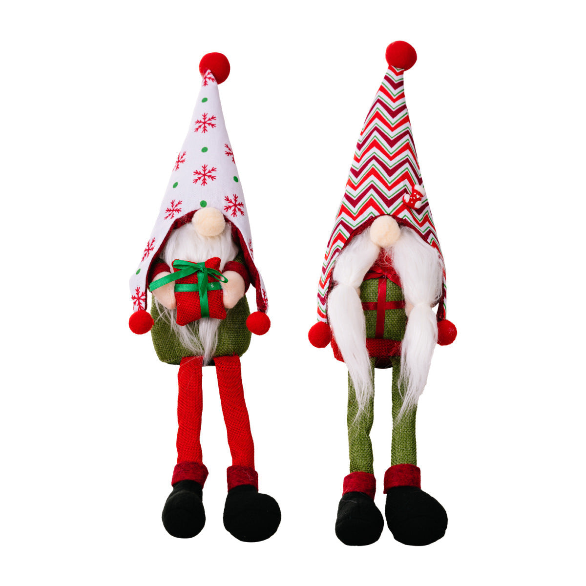 Christmas Pointed Hat Hanging Legs Faceless Doll Decorations