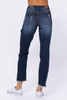 Judy Blue Mid-Rise Distressed Boyfriend Jeans