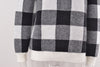 Crew Neck Long Sleeve Plaid Knit Sweater