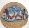 Retro Long-Sleeved Colorblock Denim Jackets With Pocket